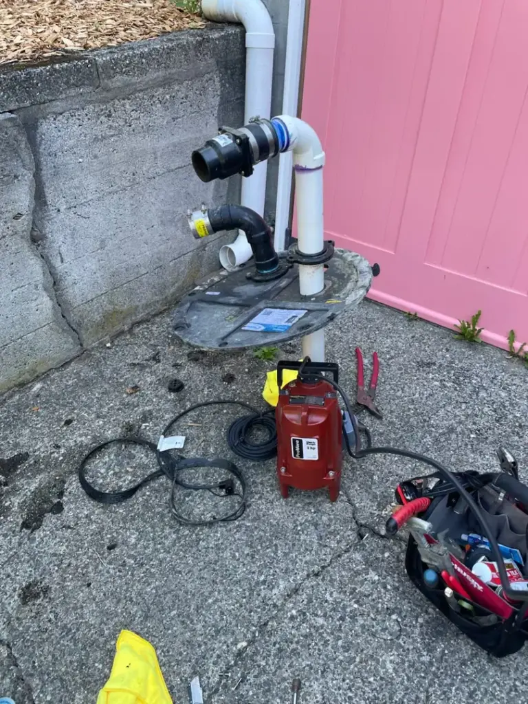 Equipment for pipe repair work.